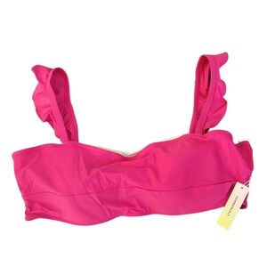 SUMMERSALT Oasis Ruffle Bikini Swim Top in Spritz Size 22